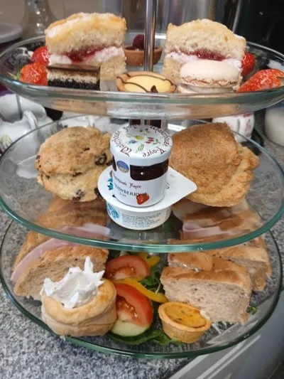 Scones, sandwiches and cakes